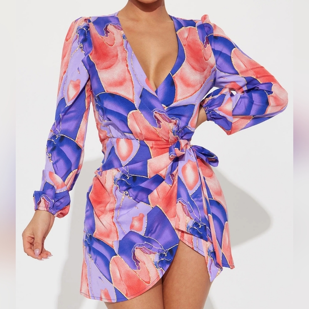 Purple mini dress